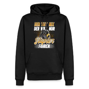 Staplerfahrer Lagerist - Männer Premium Bio Hoodie - Schwarz - Vorne - Nico (187cm)