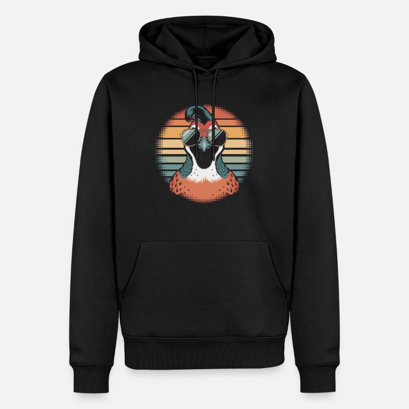 Caille qui murmure à l’oreille - Sweat à capuche Premium bio Homme - noir