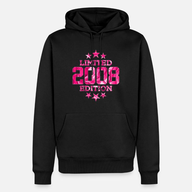 ÉDITION LIMITÉE 2008 18E ANNIVERSAIRE - Sweat à capuche Premium bio Homme - noir