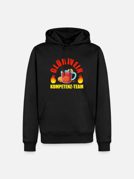 Glühwein Kompetenz Team Weihnachtsmarkt - Männer Premium Bio Hoodie - Schwarz