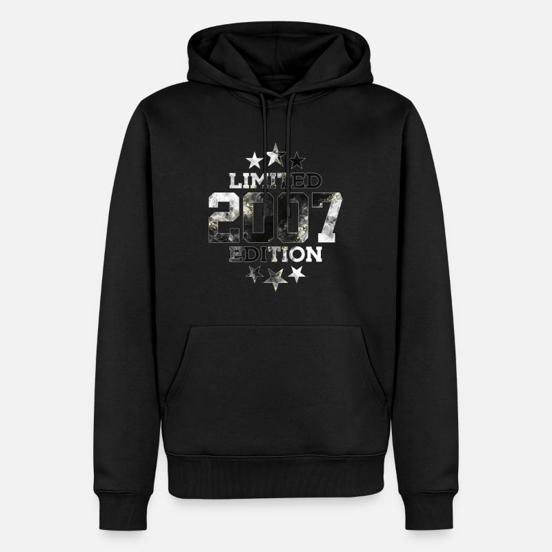 ÉDITION LIMITÉE 2007 19E ANNIVERSAIRE - Sweat à capuche Premium bio Homme - noir
