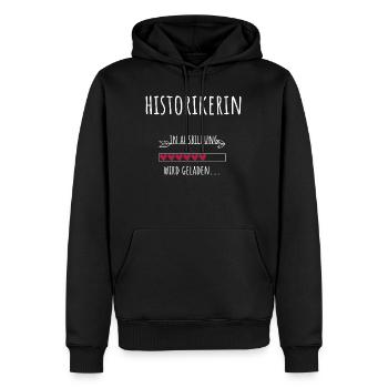 Historien Étudiant Profession Éducation - Sweat à capuche Premium bio Homme - noir - Devant - Nico (187cm)