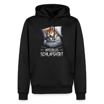 Schlafender Corgi Akita Hund Kuschelshirt - Männer Premium Bio Hoodie - Schwarz - Vorne - Nico (187cm)