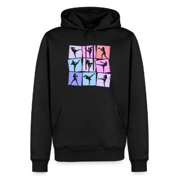 Kickboxen Kickboxer Muay Thai Damen Mädchen - Männer Premium Bio Hoodie - Schwarz - Vorne - Nico (187cm)