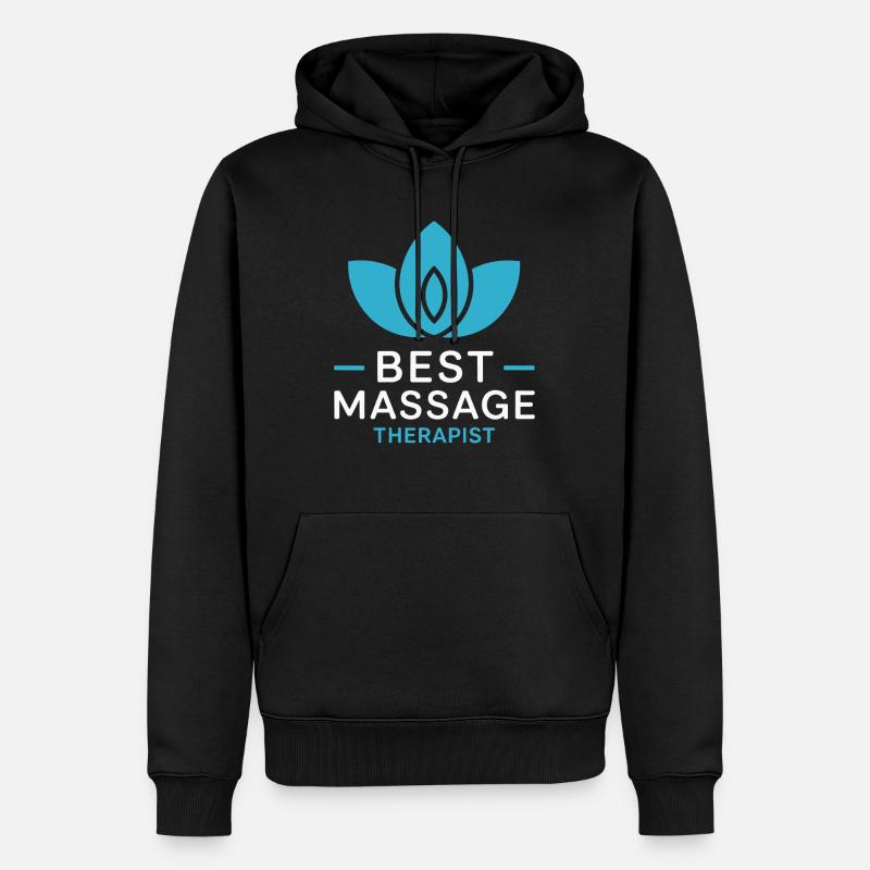 Bester Massagetherapeut Zen Lotus - Männer Premium Bio Hoodie - Schwarz