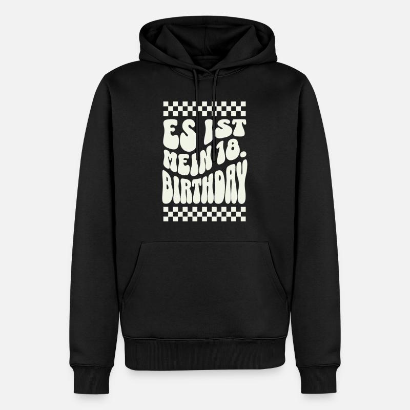 C’est mon 18e anniversaire Retro Design - Sweat à capuche Premium bio Homme - noir