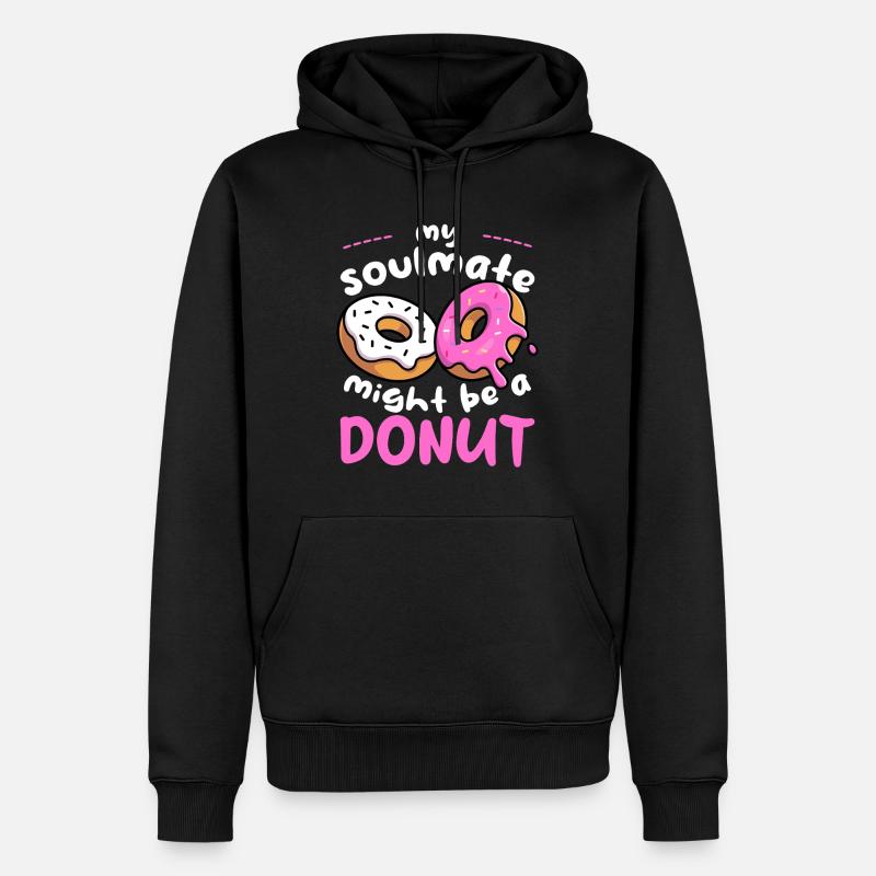 Mon beignet d’âme sœur - Sweat à capuche Premium bio Homme - noir