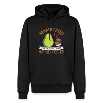 Future Mom MAMACADO MUCH COOLER Funny - Men’s Premium Organic Hoodie - black - Front - Nico (187cm)