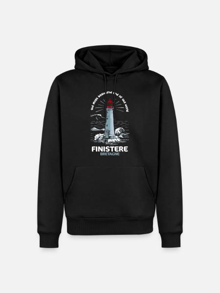 Finistère Schönheit des BZH Bretagne - Männer Premium Bio Hoodie - Schwarz