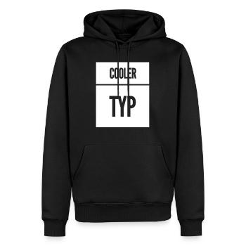 Cooler Typ Lustiger Spruch - Männer Premium Bio Hoodie - Schwarz - Vorne - Nico (187cm)