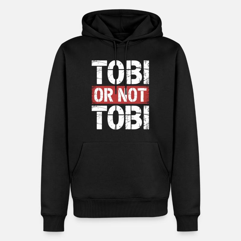 Tobi oder nicht Tobi - Männer Premium Bio Hoodie - Schwarz