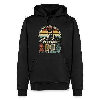 2006 Vintage Vintage Birthday Retro Gift - Men’s Premium Organic Hoodie - black - Front - Nico (187cm)