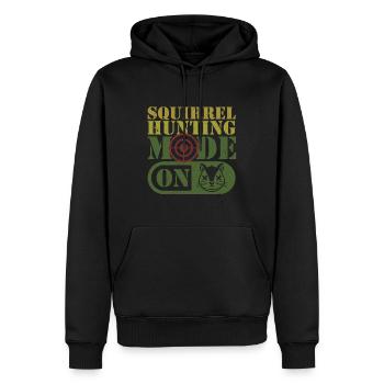 Chasseur d’écureuils Rat arboricole - Sweat à capuche Premium bio Homme - noir - Devant - Nico (187cm)