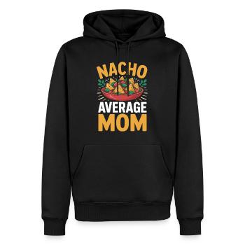 Nacho Durchschnittliche Mama Lustig - Männer Premium Bio Hoodie - Schwarz - Vorne - Nico (187cm)