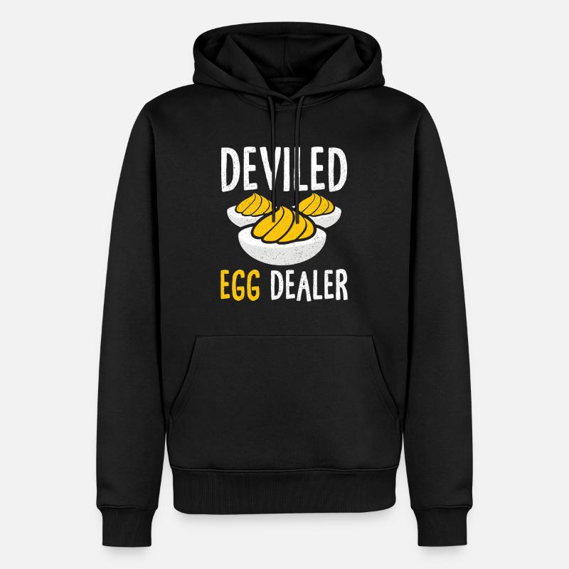 Stuffed Eggs Deviled Eggs Thanskgiving - Men’s Premium Organic Hoodie - black