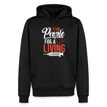 Hämatologie-Krankenpflegeschule Hem/Onc-Krankenschwester - Männer Premium Bio Hoodie - Schwarz - Vorne - Nico (187cm)