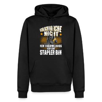 Gabelstapler Stapler - Männer Premium Bio Hoodie - Schwarz - Vorne - Nico (187cm)