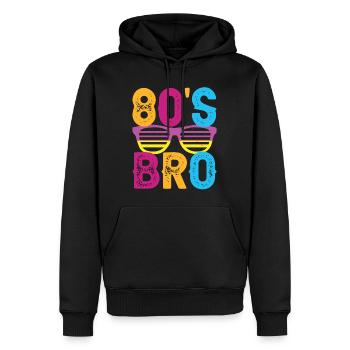 80er Jahre Geburtstag 80er Jahre Kostümparty - Männer Premium Bio Hoodie - Schwarz - Vorne - Nico (187cm)