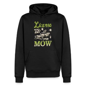 Permis de tondre - Sweat à capuche Premium bio Homme - noir - Devant - Nico (187cm)