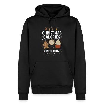 Weihnachtskalorien zählen nicht Lustiger Feiertag - Männer Premium Bio Hoodie - Schwarz - Vorne - Nico (187cm)