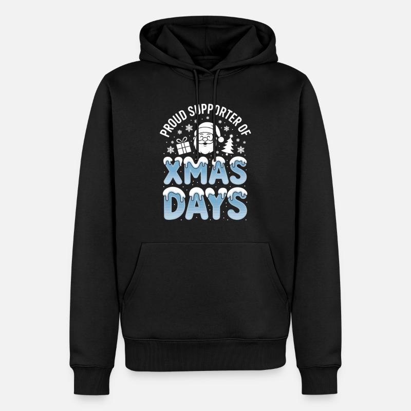 Partisans des jours de Noël - Sweat à capuche Premium bio Homme - noir
