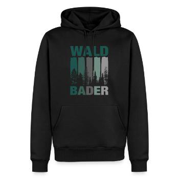 Waldbader Waldbaden Wald Baum Shinrinyoku Geschenk - Männer Premium Bio Hoodie - Schwarz - Vorne - Nico (187cm)