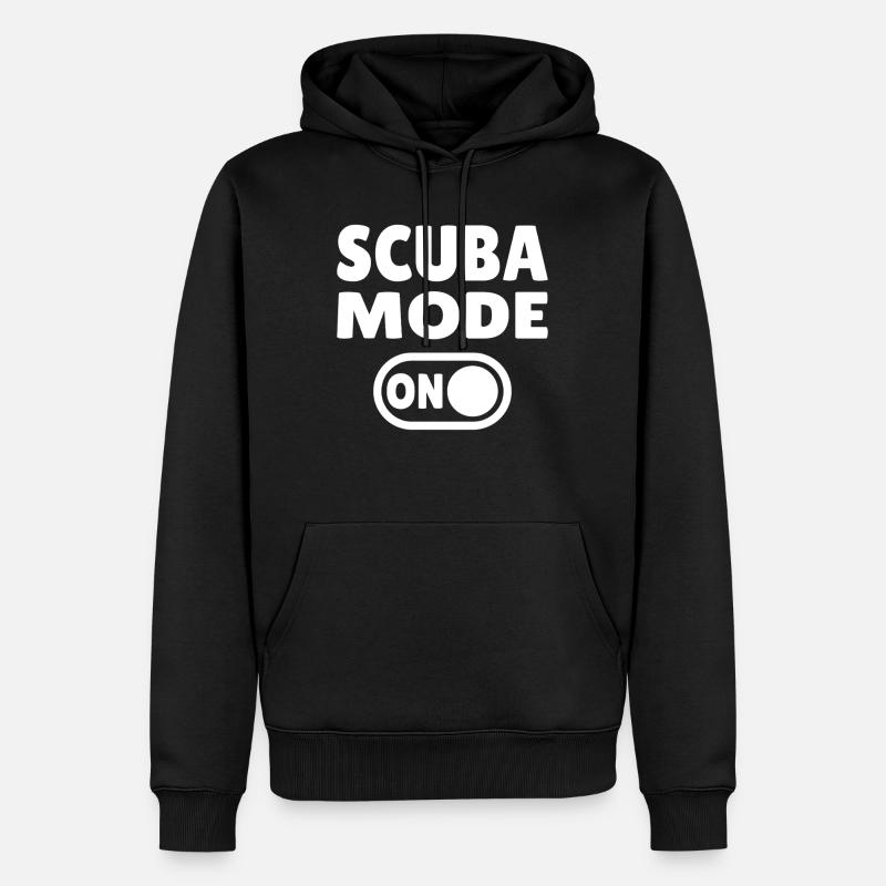Mode Plongée ACTIVÉ - Plongeur - Sweat à capuche Premium bio Homme - noir