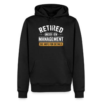 Retraite sous une nouvelle direction - Sweat à capuche Premium bio Homme - noir - Devant - Nico (187cm)