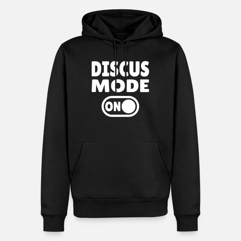Discus Mode ON - Diskuswerfer - Männer Premium Bio Hoodie - Schwarz