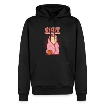 Jour du hérisson Igel Tag Douillet jusqu’à nouvel ordre - Sweat à capuche Premium bio Homme - noir - Devant - Nico (187cm)