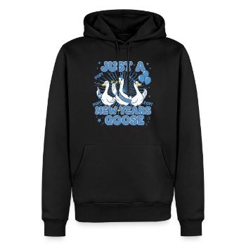 Juste une célébration du Nouvel An 2026 - Sweat à capuche Premium bio Homme - noir - Devant - Nico (187cm)