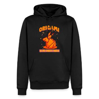 Origami Is My Party Trick - Men’s Premium Organic Hoodie - black - Front - Nico (187cm)