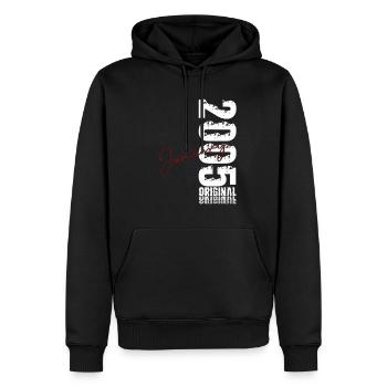 21st Birthday Original January Year 2005 - Men’s Premium Organic Hoodie - black - Front - Nico (187cm)