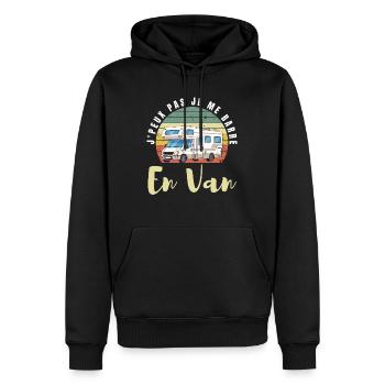 Ich kann nicht, ich fahre mit einem Van weg. - Männer Premium Bio Hoodie - Schwarz - Vorne - Nico (187cm)