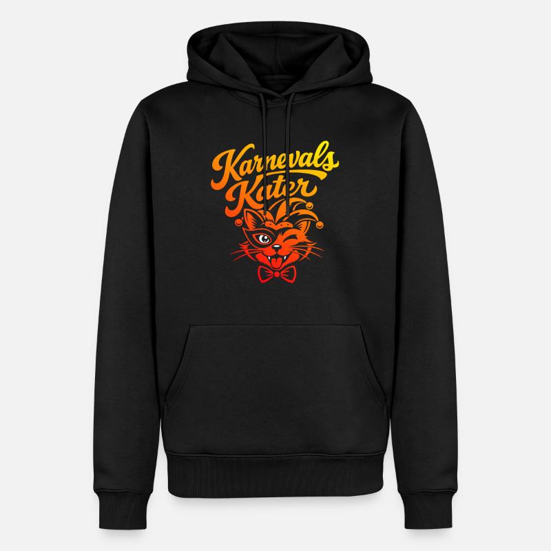 Costume de carnaval de chat - Sweat à capuche Premium bio Homme - noir