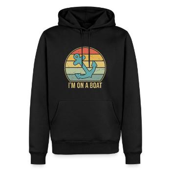 I'm On A Boat - Männer Premium Bio Hoodie - Schwarz - Vorne - Nico (187cm)