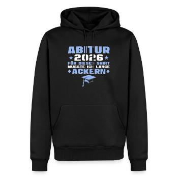 Abiturprüfung bestanden Abitur Abschluss 2026 - Männer Premium Bio Hoodie - Schwarz - Vorne - Nico (187cm)