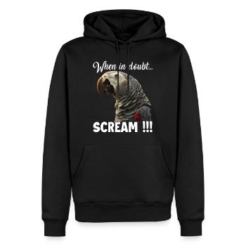 Idée de cadeau humoristique pour les gardiens de perroquets - Sweat à capuche Premium bio Homme - noir - Devant - Nico (187cm)