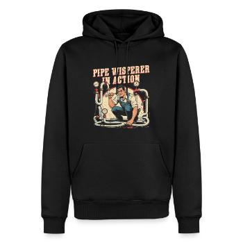Rohrleger Rohrleitungsbauer Pipe Whisperer - Männer Premium Bio Hoodie - Schwarz - Vorne - Nico (187cm)