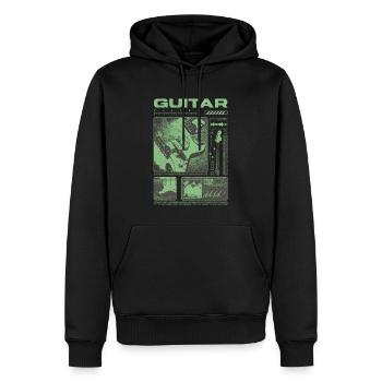 Guitariste Guitariste Rock Musicien streetwear - Sweat à capuche Premium bio Homme - noir - Devant - Nico (187cm)