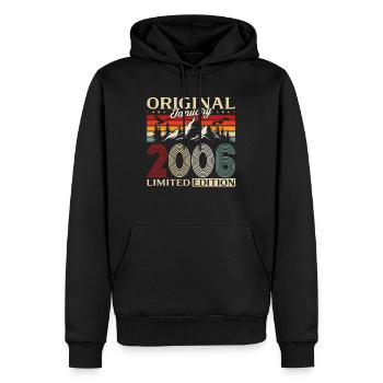 20th Birthday Original January Volume 2006 - Men’s Premium Organic Hoodie - black - Front - Nico (187cm)