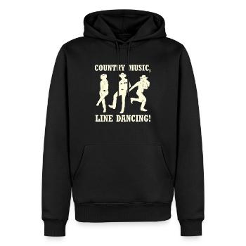 Silhouettes de danse country en ligne - Sweat à capuche Premium bio Homme - noir - Devant - Nico (187cm)