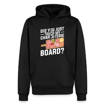 Charcuterie Artist Board mit Deckel-Käse - Männer Premium Bio Hoodie - Schwarz - Vorne - Nico (187cm)