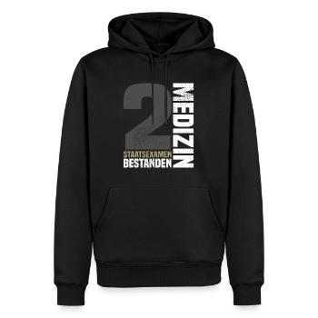 2. Staatsexamen Medizin - Männer Premium Bio Hoodie - Schwarz - Vorne - Nico (187cm)