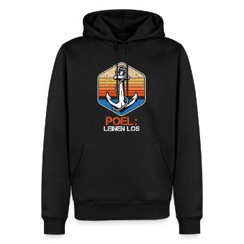 Segler POEL LEINEN LOS Poel Souvenier Lustiges - Männer Premium Bio Hoodie - Schwarz - Vorne - Nico (187cm)