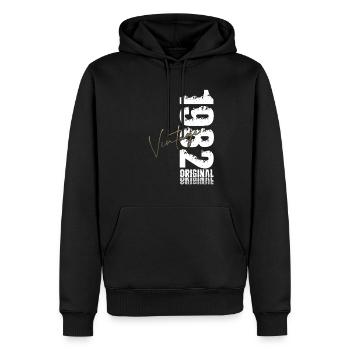 Chemise pour le 44e anniversaire – Original 1982 Vintage Retro - Sweat à capuche Premium bio Homme - noir - Devant - Nico (187cm)