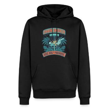 Panier de disques volant Disc Golf Smoker Chain-Smoker - Sweat à capuche Premium bio Homme - noir - Devant - Nico (187cm)