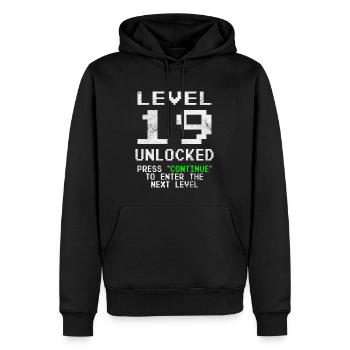 Gamer Level 19 Unlocked - Gaming - Männer Premium Bio Hoodie - Schwarz - Vorne - Nico (187cm)