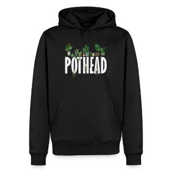 Amoureux des plantes Jardiniers Jardinage - Sweat à capuche Premium bio Homme - noir - Devant - Nico (187cm)