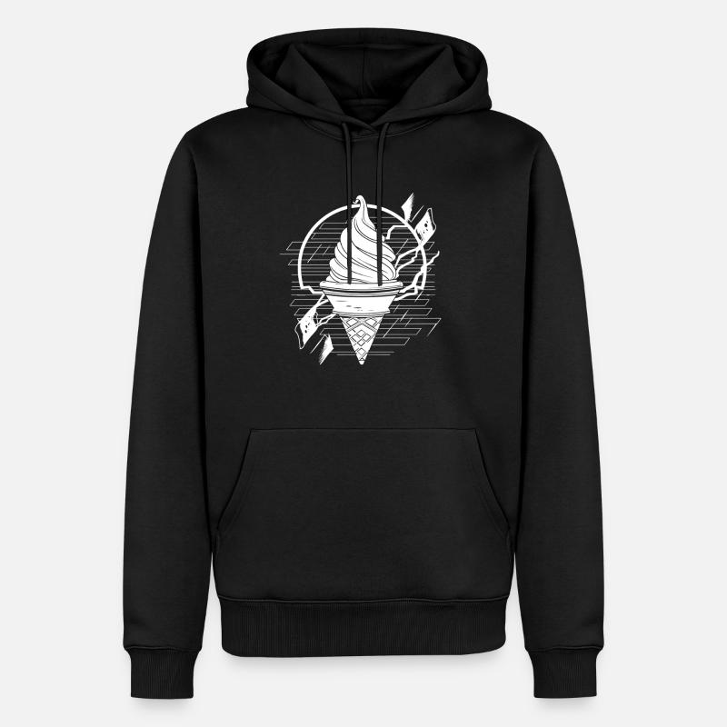 Dessin de glace douce - Sweat à capuche Premium bio Homme - noir